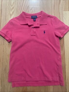 Polo by Ralph Lauren Kids Hot Pink Short-Sleeve Polo with Navy Pony